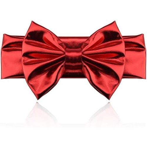 ShiQiao Spl Bow Turban Headband Hairband for Women Elastic Stretchy Turban Knotted Headbands for Baby Girl Red Wide Bowknot Headwraps Hair Bands for Toddler Infant Bow Bowknot Hair Accessories