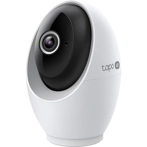 Tapo 4K Indoor Pan/Tilt Wired Security Camera - Works as a Baby Monitor, Person/Pet Detection, Facial Recognition, 360° AI Motion Tracking, Subscription-Free Local Storage or Optional Cloud, C260