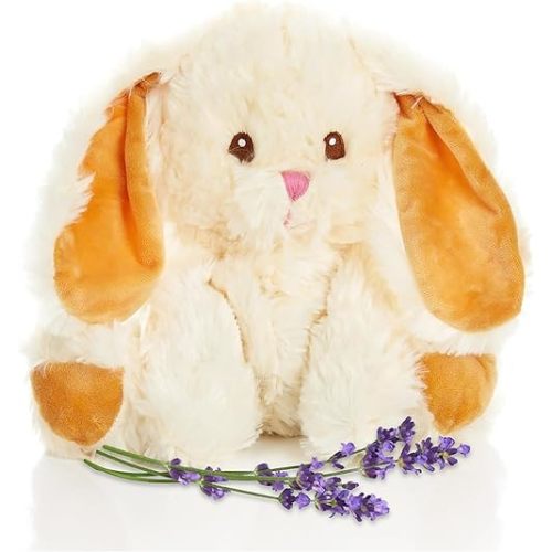 Bashful Bunny - Microwavable & Weighted Plush Stuffed Animal - Heated Plushie for Warmth - Cute, Soft, Cozy Toy for Adults & Children (Boys, Girls, & Toddlers) by Warm Pals