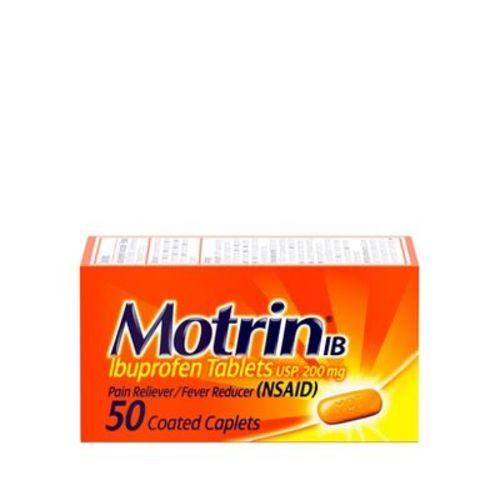 Motrin NSAID Pain & Fever Reliever Coated Ibuprofen Caplets - 50ct: Oral General Pain Medication, 200mg Caplets