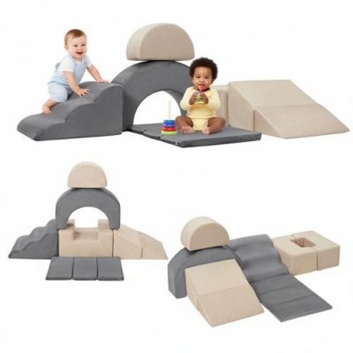 7Pcs Foam Climbing Blocks for Toddlers, Soft Indoor Climb and Crawl Activity Playset for Boys Girls