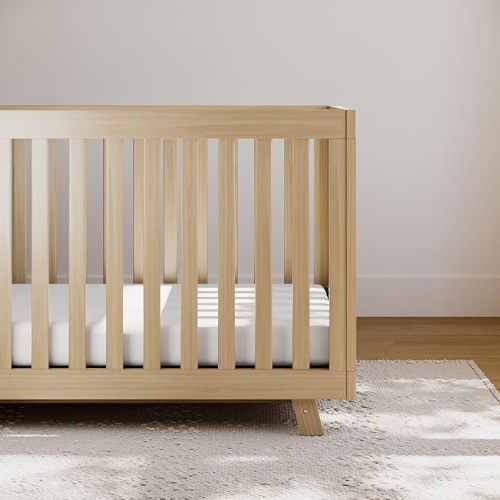 Storkcraft Beckett 3-in-1 Convertible Crib – GREENGUARD Gold Certified, Fits Standard Crib Mattress, Converts to Toddler Bed and Daybed, 4 Mattress Heights, Grow-with-Me Design (Driftwood)