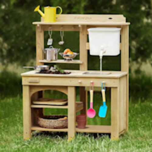 Tiny Land® Mud Kitchen - DuoPlay Outdoor Play Kitchen for Kids