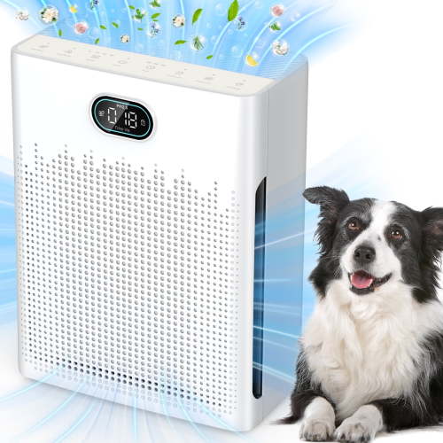 Air Purifiers for Home Large Room Up to 2200 Ft², HEPA Air Purifier with Washable Pre-filter, Fan Mode, Pet Mode, PM 2.5 Air Quality Monitor, for Pets Hair, Dust, Pollen, Smoke