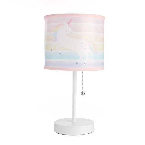 American Kids Pink Rainbow Unicorn Baby Stick Lamp for Children Room Dcor