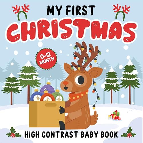 My First Christmas, High Contrast Baby Book For Newborns 0 - 12 Months: +99 Simple Black & White Pictures with Santa, Reindeer... christmas gift from ... ideas ) (Baby Christmas Gifts 0-3 Months) Paperback – October 19, 2024