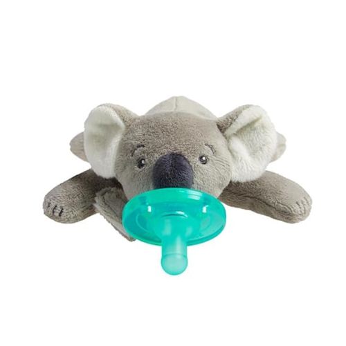 Philips AVENT Soothie Snuggle Pacifier Holder with Detachable Pacifier, 0m+, Elephant, SCF347/03- 1 Count (Pack of 1)