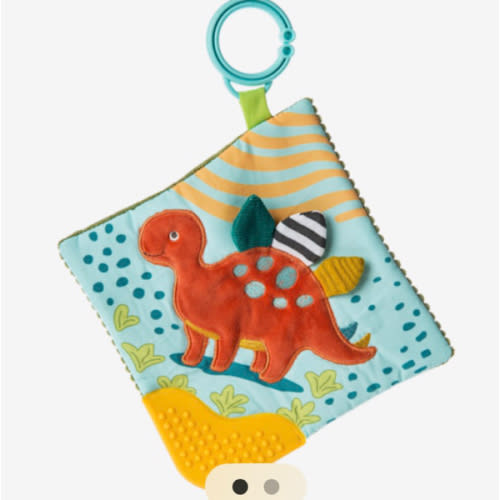 Pebblesaurus Crinkle Teether – 6×6″ - Mary Meyer Stuffed Toys