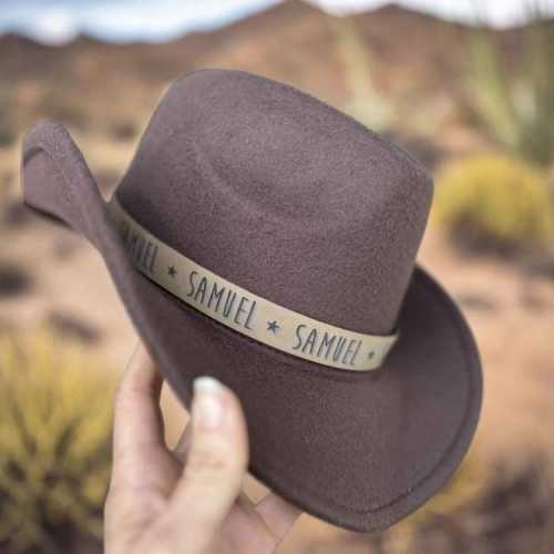 Toddler Cowboy Hat, Custom Name Cap Kids, Country Party, Personalized First Birthday, Gift Present, Tractors Cars, Custom design Leather