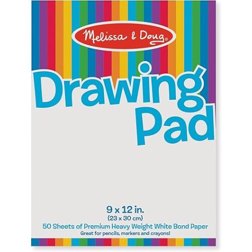 Melissa & Doug Drawing Pad (9 x 12 inches) with 50 Sheets of White Bond Paper