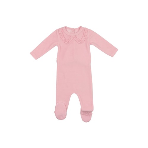 Ruffle Accent Cotton Footie
