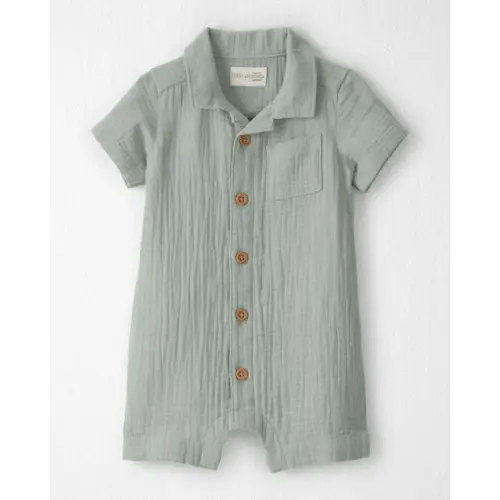 Baby Boy Organic Cotton Gauze Romper - 12 Month