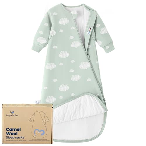 Unisex Sleeping Bag for Babies and Toddlers 1.0 Tog Sleep Sack 6-18Months, Newborn Sleep Sack, Wearable Blanket Baby, One Piece Long Sleeves, Gifts for Baby