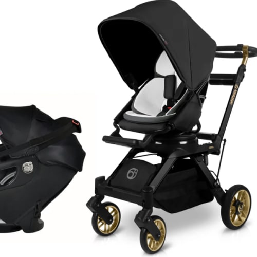 Orbit Stroller Black & Gold (Black Luxe)