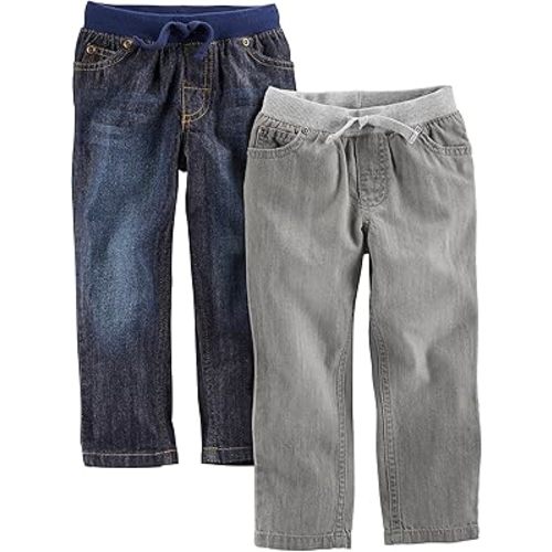 Simple Joys by Carter's Baby Boys' 2-Pack Pull on Denim Pant