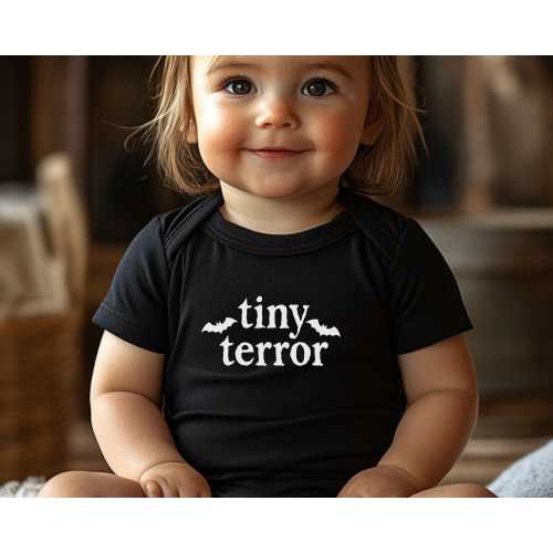 Tiny Terror Bodysuit, Creepy Cute Goth Baby Clothes, Witch Baby Shower, Spooky Season New Baby Gift, Creepy Mom Life, Bats