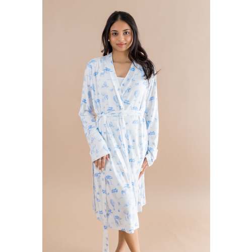 Women's Lounge Robe in Toile Safari