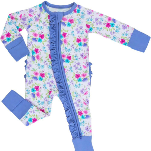 LollyBanks Baby Pajamas, Long Sleeve Baby Romper with 2-Way Zipper, 95% Viscose from Bamboo and 5% Spandex, Infant Sleepers