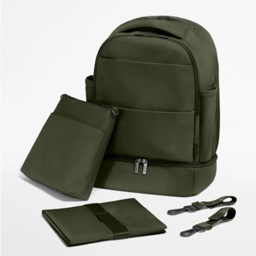 The Double Diaper Backpack in Clay Pink