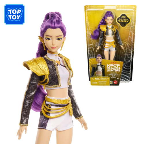 KPop Demon Hunters HUNTR/X Rumi “Golden” Singing Doll in Removable Outfit & 5 Posable Joints