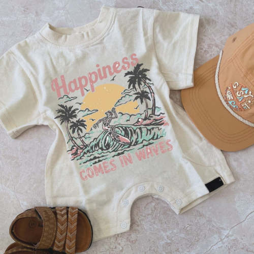 Happiness Comes In Waves Romper – Pawlulu