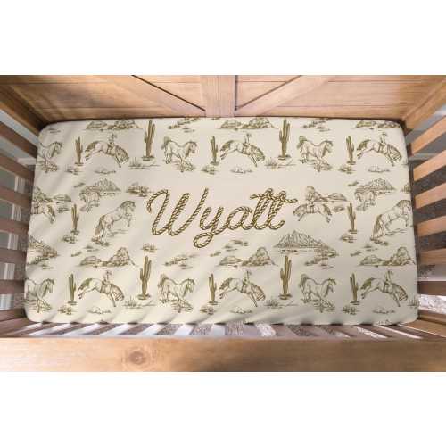 Vintage Cowboy Nursery Decor Boy Western Crib Set Custom Name Bedding Set Rodeo Nursery Cowboy Crib Fitted Western Baby Shower Gift Boy