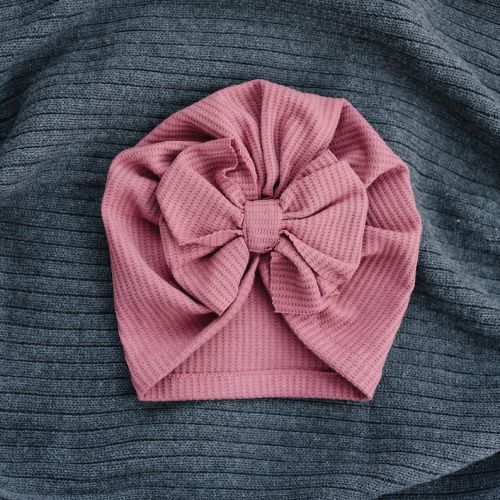Messy Bow Waffle Cotton Bow Baby Turban, Baby Knot Turban, Baby Headwrap, Knit Turban , Baby Hair Bow, Turban Hat, Newborn Hospital Baby Hat - Etsy