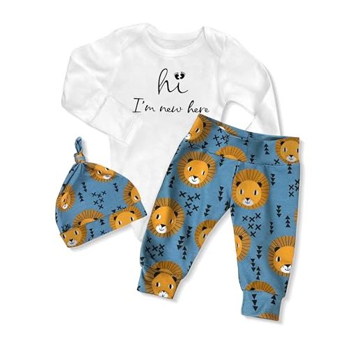 WIQI Newborn Boy Clothes Letter Print Long Sleeve Romper+Cute Animal Pants With Hat 3PCS Baby Boy Fall Winter Outfits