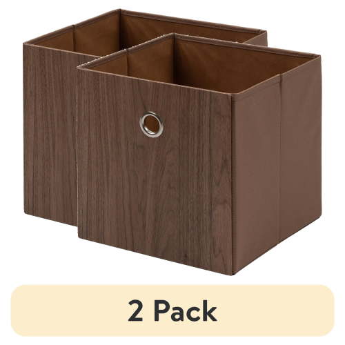 Mainstays Collapsible Fabric Storage Bin - Durable Polyester