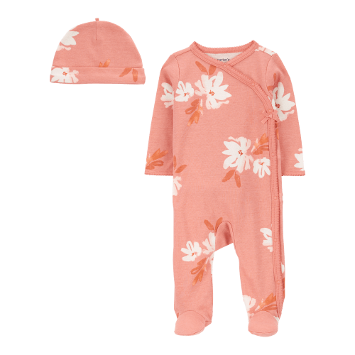 Baby 2-Piece Floral Sleep & Play Pajamas and Cap Set - Carter's | Carter's