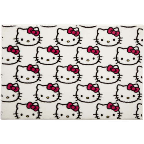 Hello Kitty Kids Faux Fur Accent Rug, 30 x 46, White