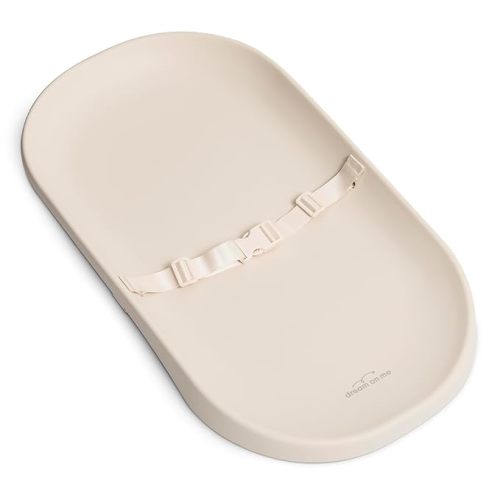 Dream On Me Lotti Love Baby Changing Pad, Waterproof, Contoured Design with Safety Strap, Soft Wipe-Clean Surface, Secure Nursery Changing Pad, Magnolia White