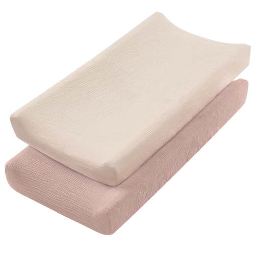 2pcs/pack Soft and Breathable Baby Cradles Sheets, Newborns Changing Table Sleeve Cover Cotton Nursery Bedding Stuff