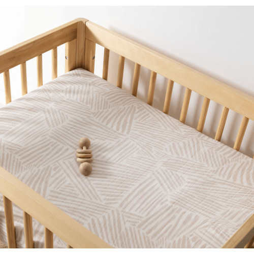 All-Stages Midi Crib Sheet in GOTS Certified Organic Muslin Cotton