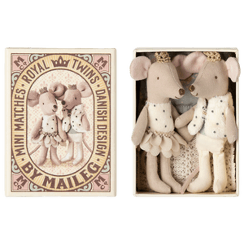Royal Twin Mice in a Matchbox, Little Sister & Brother - Maileg - Maileg USA