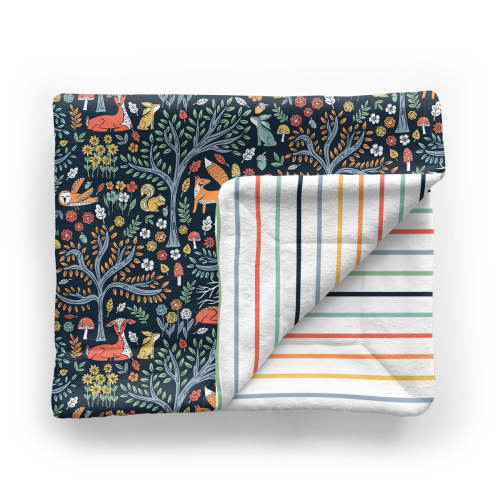 Baby Minky Blanket | Midnight Meadow – Audrey & Bear