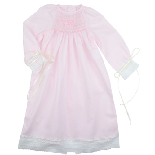 Pink Smocked Heirloom Baby Gown – Cecil & Lou