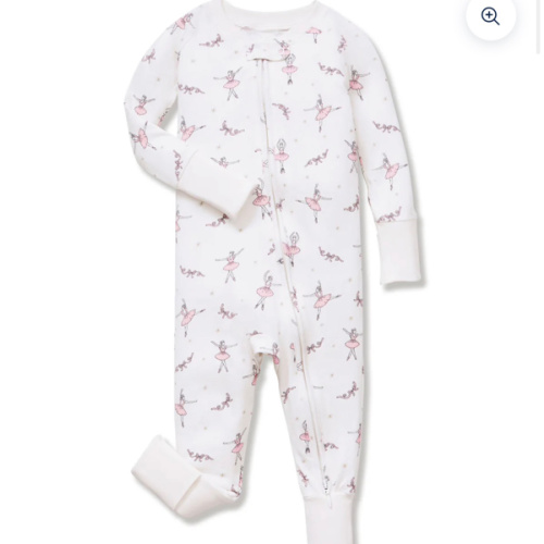 Baby's Pima Peekaboo Romper in Sugar Plum Fairy