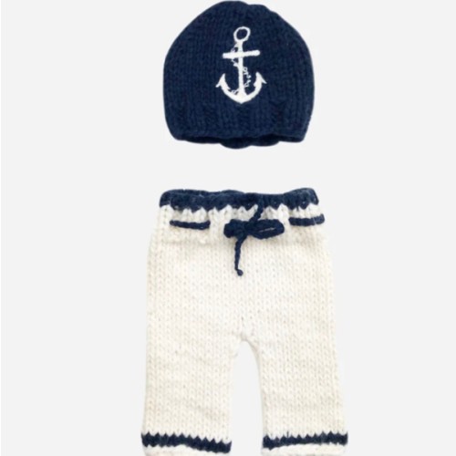 Hudson Anchor Hat and Pant Newborn Set – The Blueberry Hill