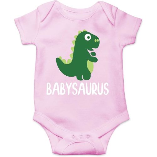 CBTwear Babysaurus - Funny Little Dinosaur Outfit - Cute Infant One-Piece Baby Bodysuit
