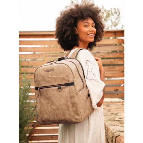 2-in-1 Provisions Breast Pump & Diaper Bag Backpack in Brioche