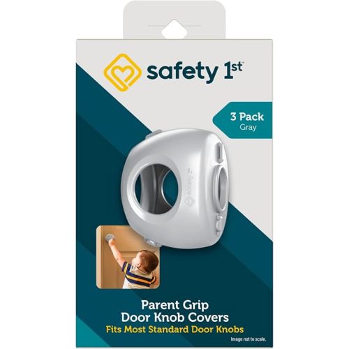 Safety 1st Parent Grip Door Knob Covers, Gray