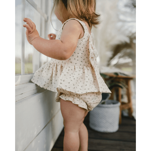 Birdie Bow Front Top & Bloomer Set - Petit Fleur – Bailey's Blossoms