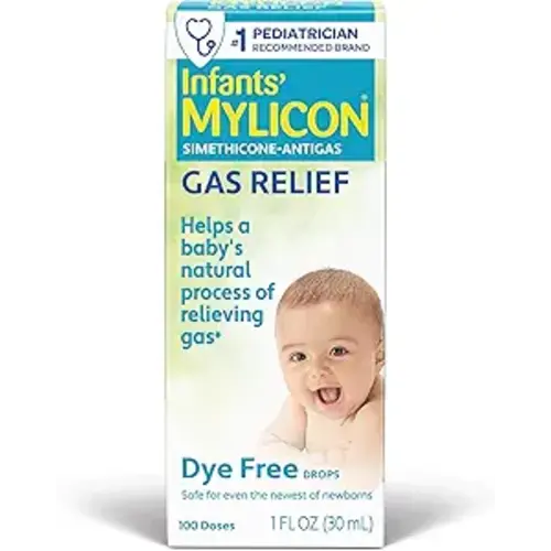 MYLICON Infants Gas Relief Drops for Infants and Babies, Dye Free Formula, 1 Fluid Ounce