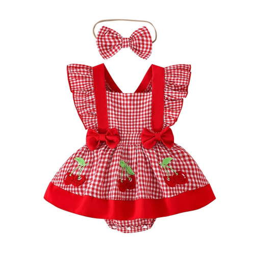 Zanarzt Infant Baby Girl Summer Outfits Romper Baby Girl Summer Clothes Cute Newborn Girl Outfits Sleeveless One Piece Romper Headband 2pcs set Hot Pink,3-6 Months