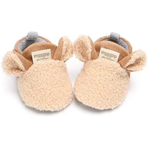 CoKate Baby Boys Girls Soft Plush Slippers Animal Boots Toddler Infant Crib Shoes Winter House Shoes