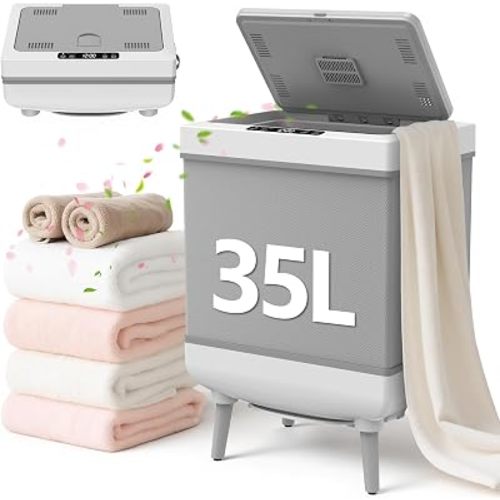 Foldable Towel Warmer, 600W Fast Heating, Auto Shut Off, Fits 3 Large Towels (45x70), Bathrobes & Blankets, Heat/Dry Modes, 24H Delay, Perfect for Bathroom, Spa, Home (UL Listed)