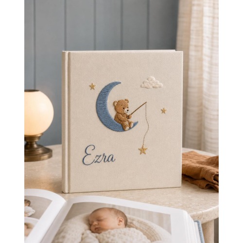 Personalized Hand Embroidered Baby Memory Book