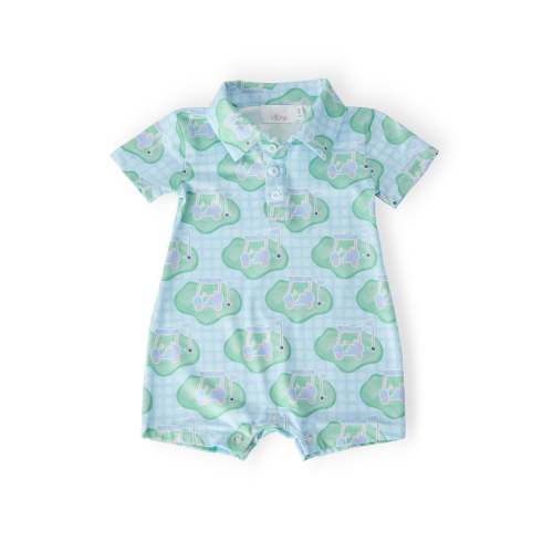 He's On The Green Polo Shorty One-Piece