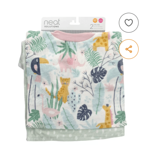 Baby Bibs, 6M+, Animals, 2 Count